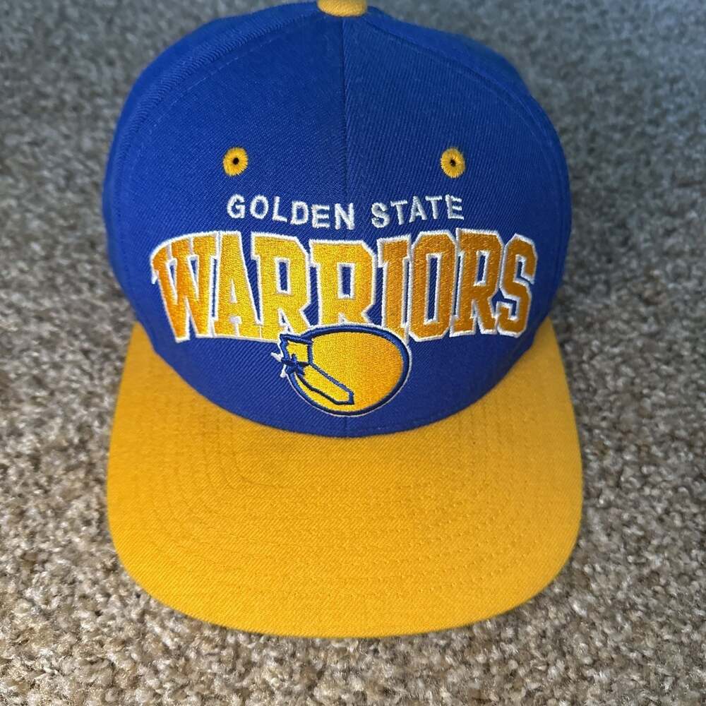 Golden State Warriors NBA Snapback Hat Blue Yellow